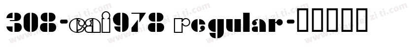 308-CAI978 Regular字体转换